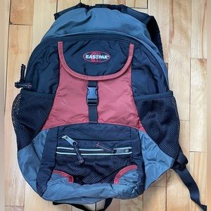Eastpak brown and black backpack.